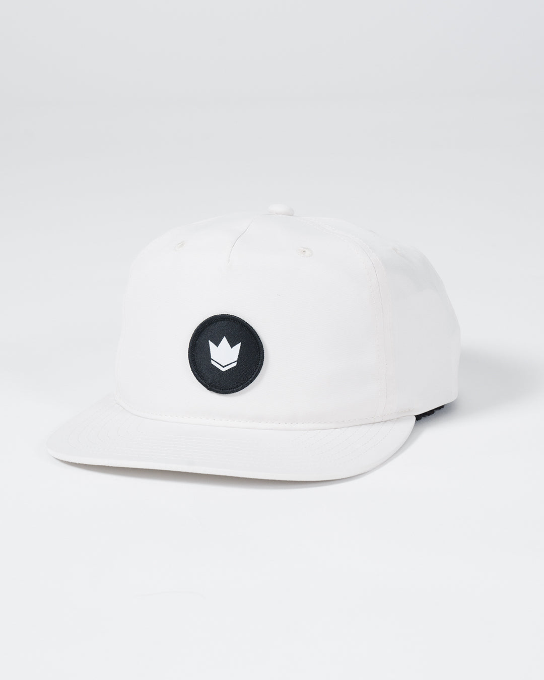 Crown Patch 5-Panel Strapback Hat - Natural | kingzkimonos.com