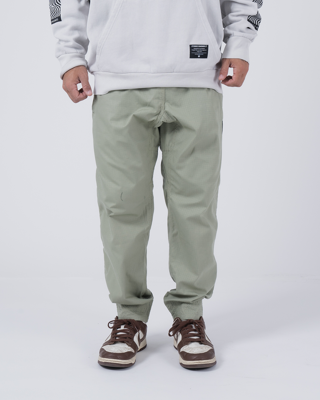 Casual Rip Stop Gi Pant - Sage | Kingz.com