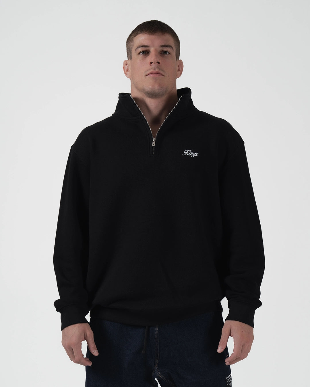 Script Quarter Zip Sweater | Kingz