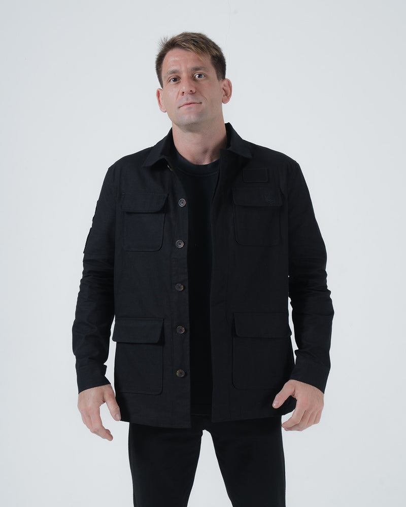Kingz Born To Rule Men's Canvas Jacket - Black