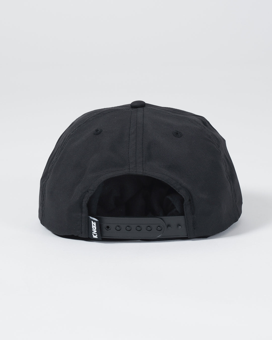 Crown Patch 5-Panel Strapback Hat - Black | kingzkimonos.com
