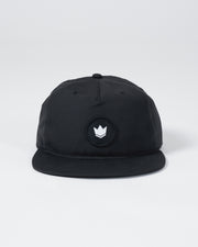 Kingz-Crown Patch 5-Panel Strapback Hat - Black