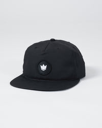 Kingz-Crown Patch 5-Panel Strapback Hat - Black