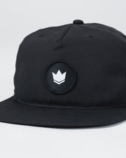 Kingz-Crown Patch 5-Panel Strapback Hat - Black
