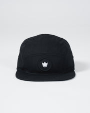 Kingz-Crown Patch Strapback Hat - Black