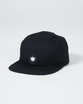 Crown Patch Strapback Hat - Black One Size Black from Kingz