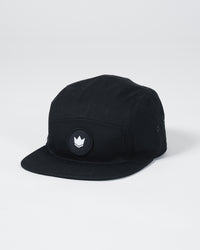 Kingz-Crown Patch Strapback Hat - Black