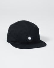 Kingz-Crown Patch Strapback Hat - Black