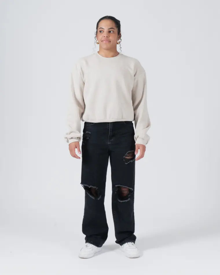 Sweat à capuche court Arte Suave pour femmes