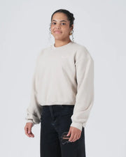 Kingz_Script Crewneck Sweatshirt_Bone_Women_KZWH06_02