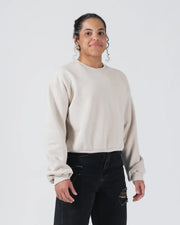 Kingz_Script Crewneck Sweatshirt_Bone_Women_KZWH06_06