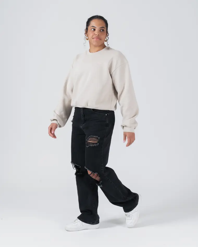 Sweat à capuche court Arte Suave pour femmes