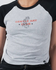 Kingz_Gentle Art Club Women's Baby Tee_Grey_Women_KZWTS05_09
