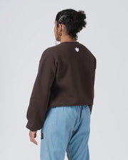 Kingz_Script Crewneck Sweatshirt_BROWN_Women_KZWH06_03