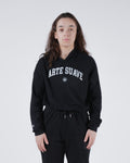 Arte Suave Women's Crop Hoodie Black from Kingz