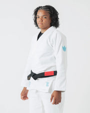 Kingz-The ONE Womens Jiu Jitsu Gi - White/Sky Blue - FREE White Belt - 2023 Version