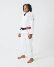 Kingz-The ONE Womens Jiu Jitsu Gi - White/Sky Blue - FREE White Belt - 2023 Version