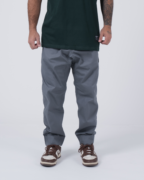 Casual Rip Stop Gi Pant - Grey | Kingz.com