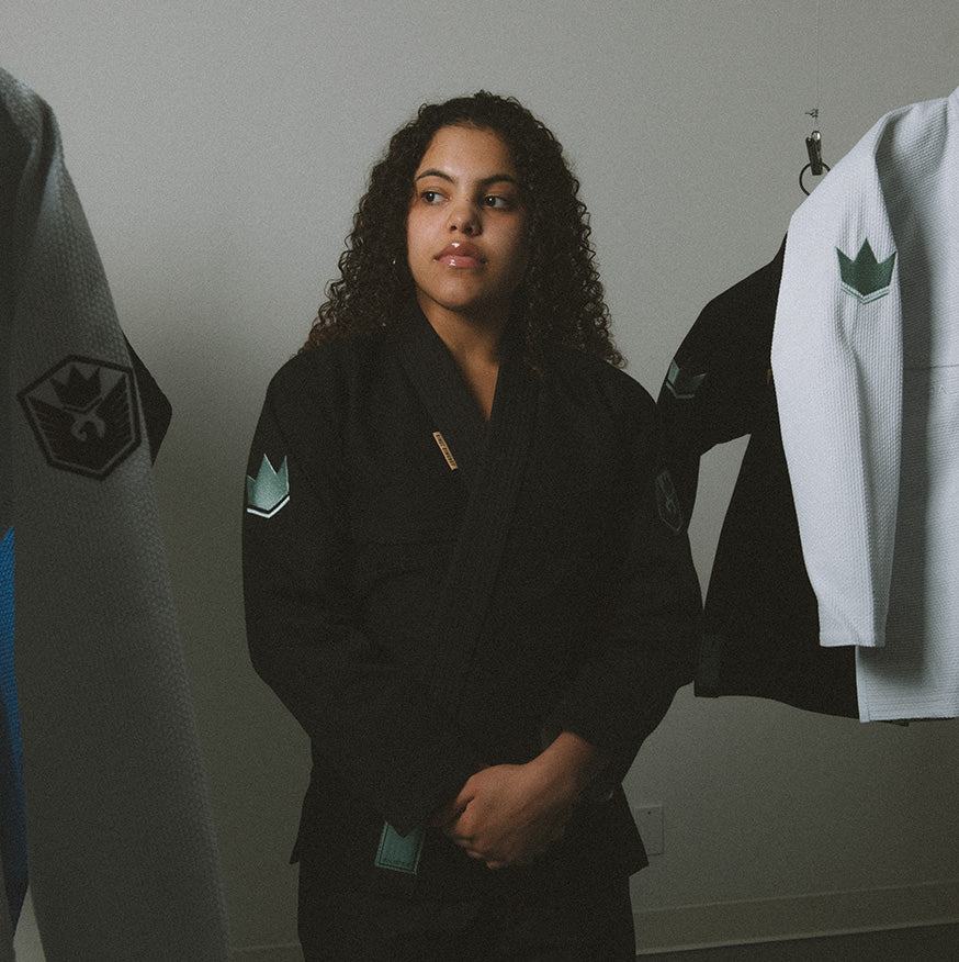 The ONE Jiu Jitsu Women's Gi - Black/Rose Gold - FREE White Belt –  KingzKimonos.com