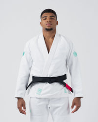 KingzKimonos.com-Limited Edition - The ONE Jiu Jitsu Gi - Sage Mint Edition - White