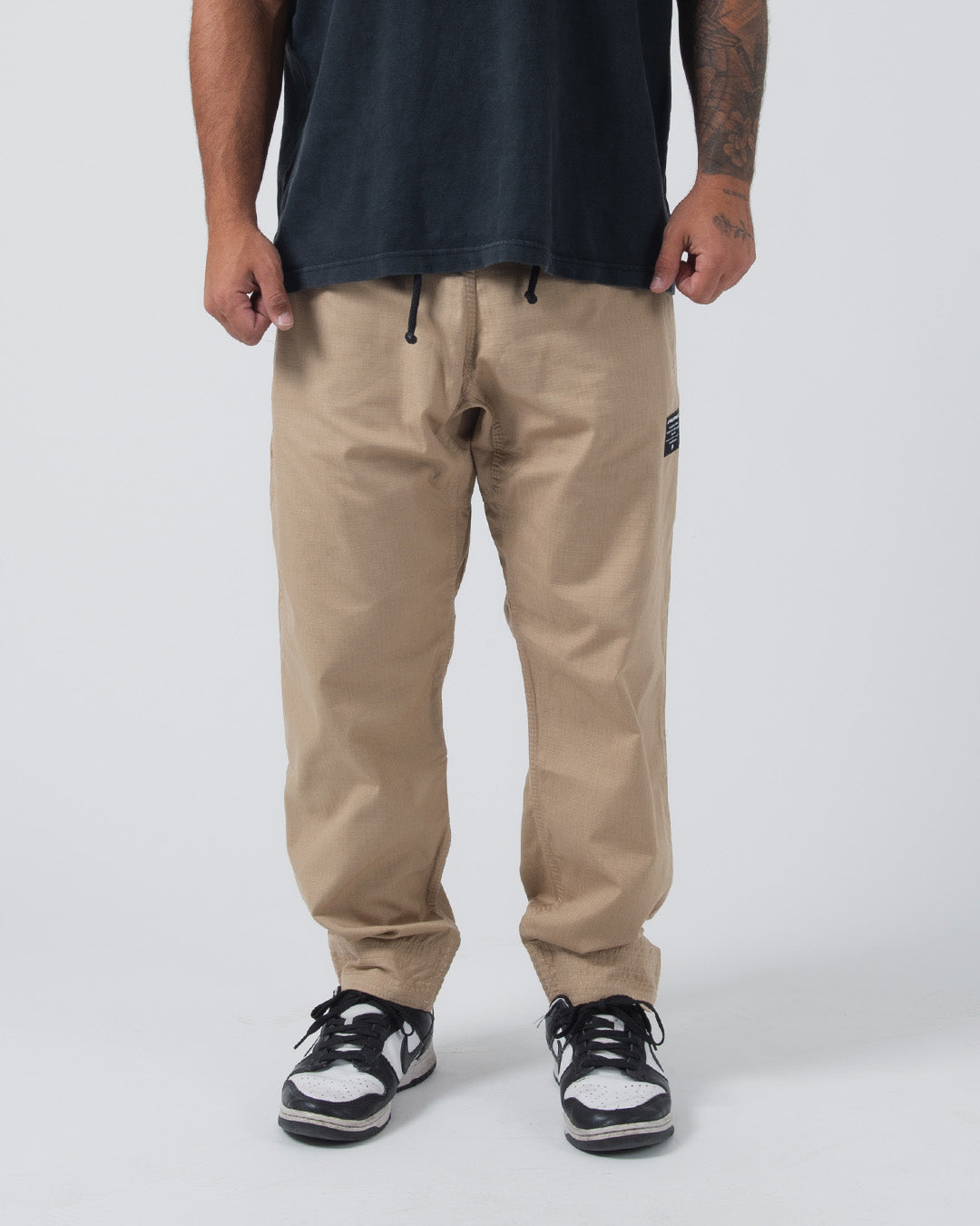 Casual Rip Stop Gi Pant - Khaki - KINGZKIMONOS.com