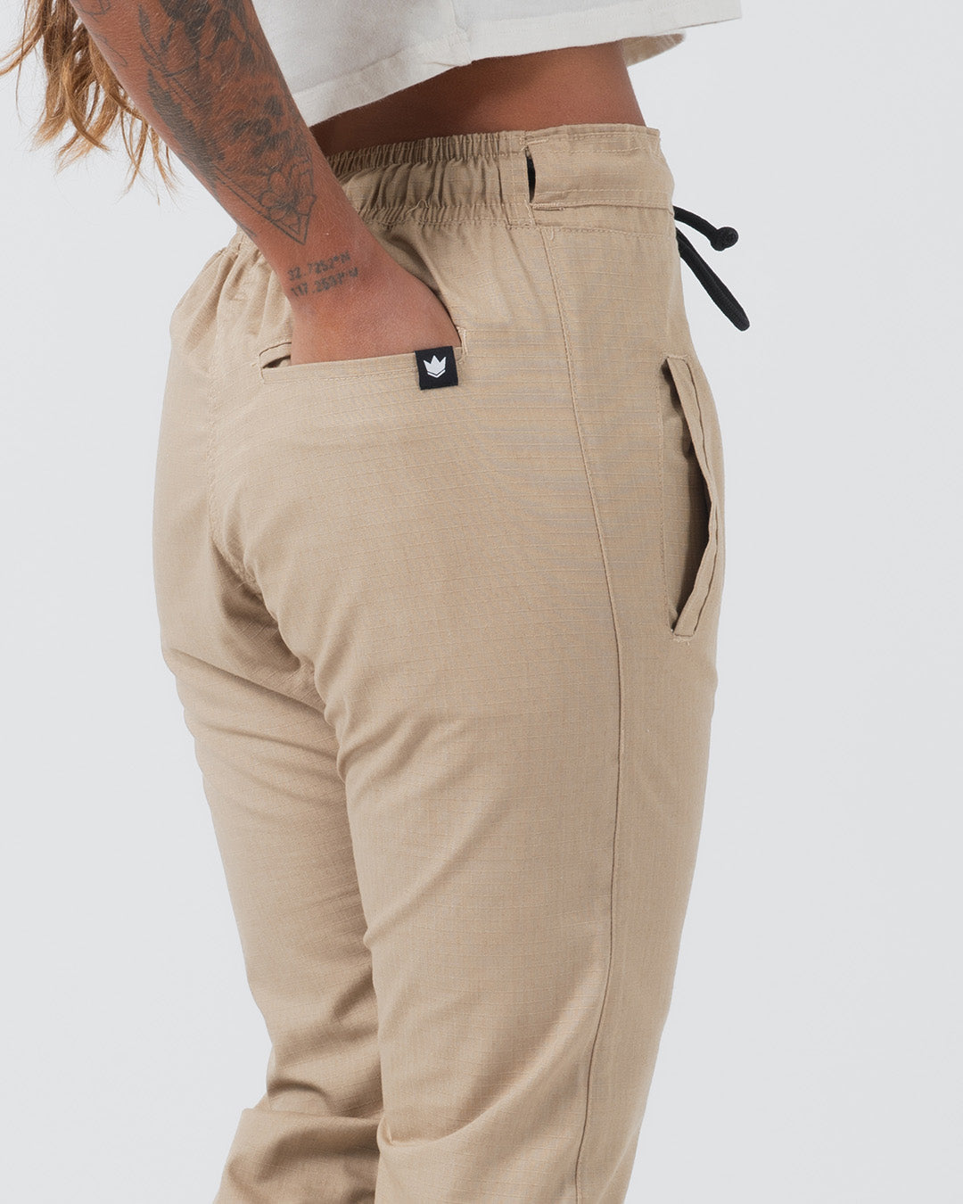 Casual Rip Stop Gi Pant - Khaki - KINGZKIMONOS.com