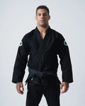 Kingz Classic 3.0 BJJ Gi Black - 450gsm Pearl Weave Plus Heat Resistant Rubber Lapel Front View