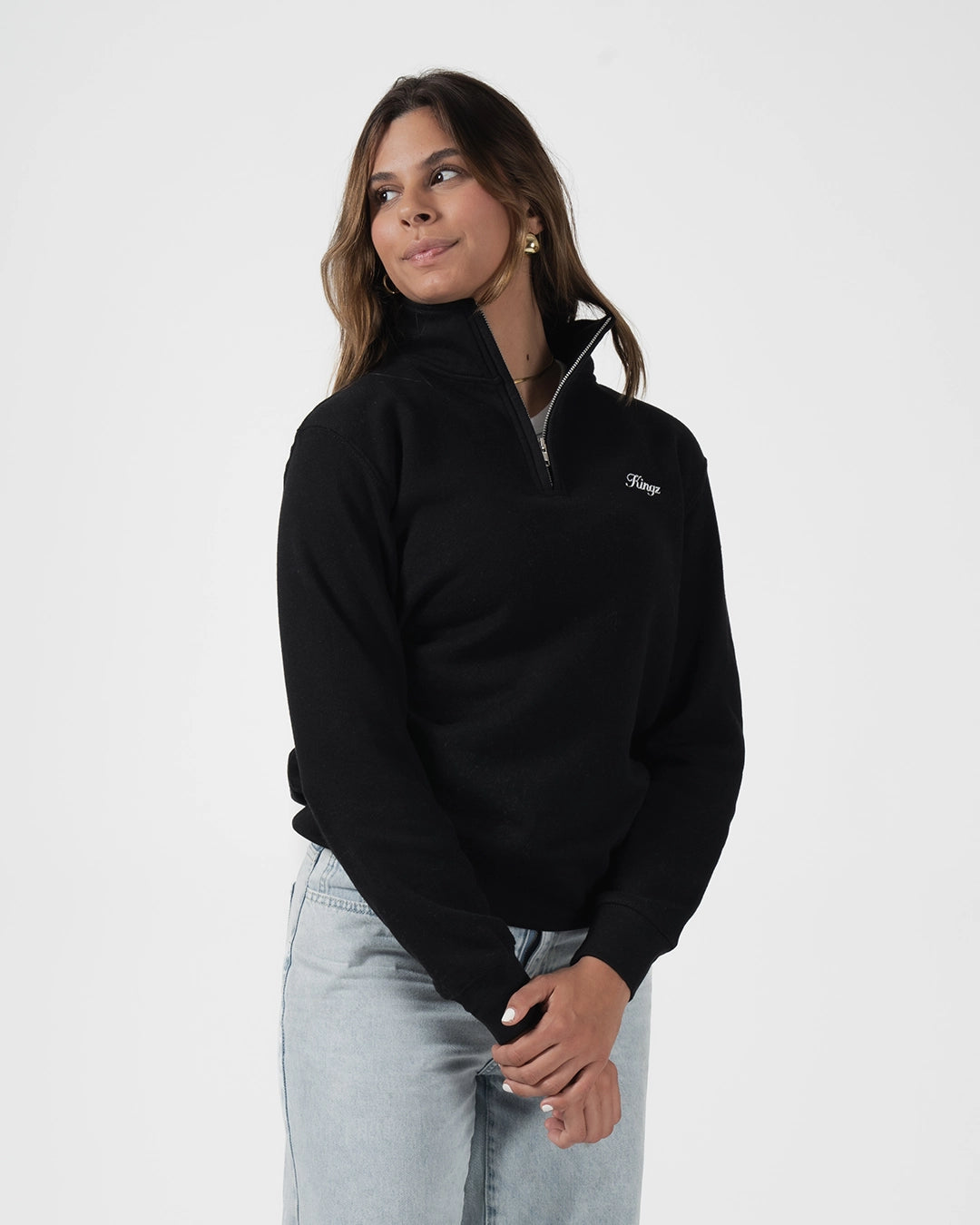 Script Quarter Zip Sweater
