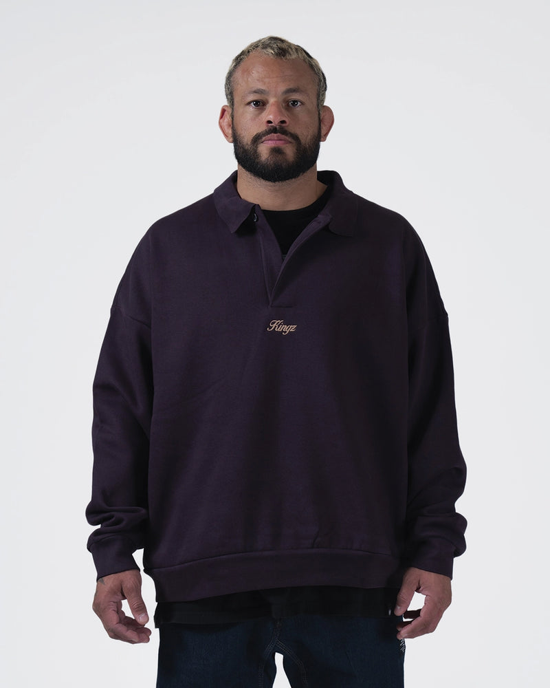 Kingz Jiu Jitsu Culture V2 Polo Sweatshirt - Plum
