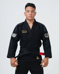 Kingz Comp 450 V6 BJJ Gi Black - 450gsm High Tech Pearl Weave Competition Kimono Front View