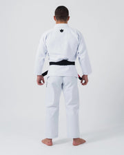 Kingz Balistico 4.0 BJJ Gi White - Back View Crown Logo Embroidered Collar IBJJF Legal
