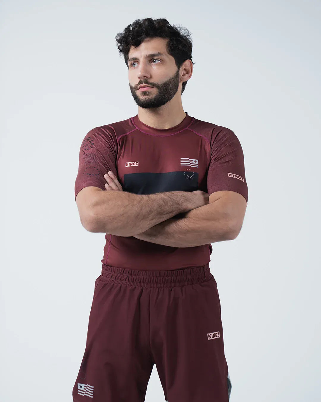 Kingz Trooper Men's Rashguard - Maroon