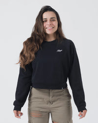 Type Women's Crop Sweater Black from Kingz