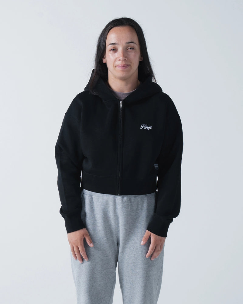 Kingz Jiu Jitsu Culture V2 Women's Zip Up Hoodie - Black