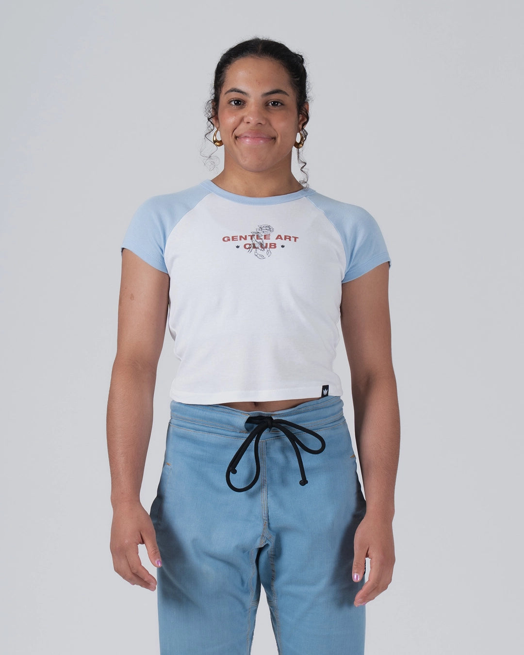 Gentle Art Club Women's Baby Tee - White