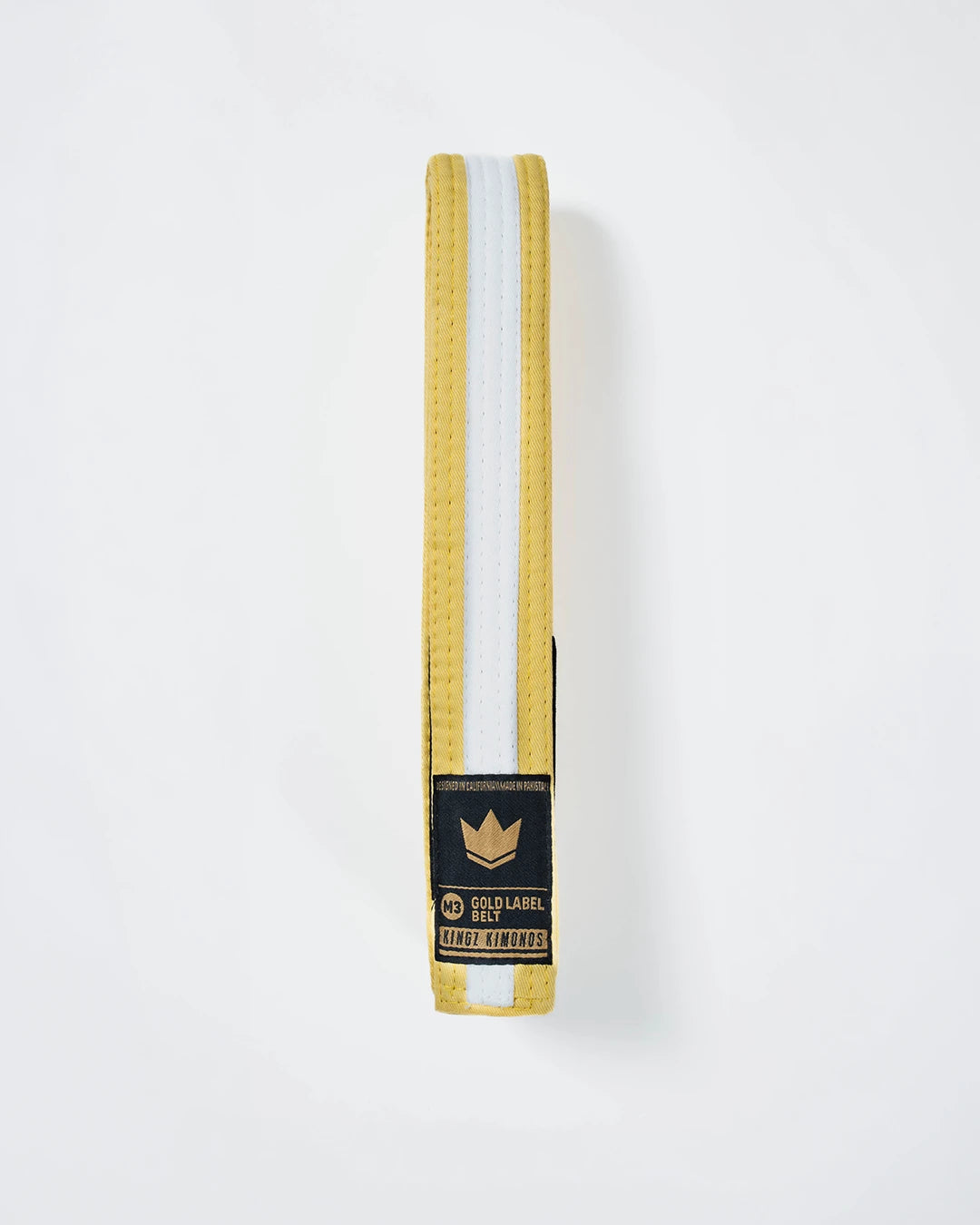 Gold Label V2 Kids Belt - White Stripe - Yellow/White