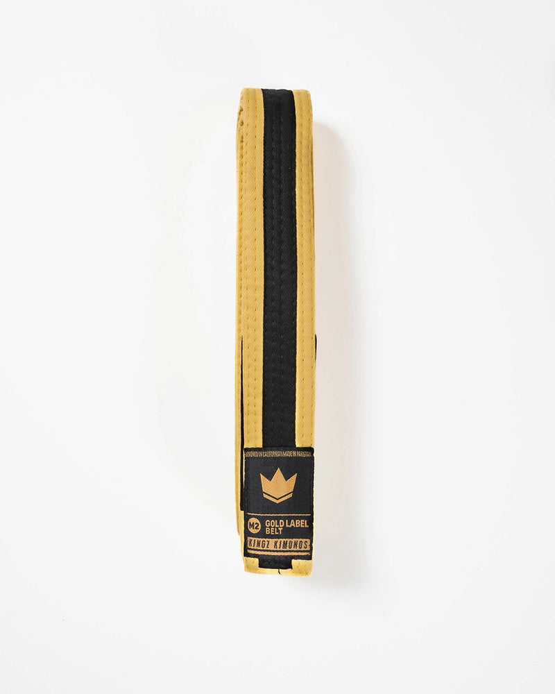 Gold Label V2 Kids Belt - Black Stripe - Yellow/Black