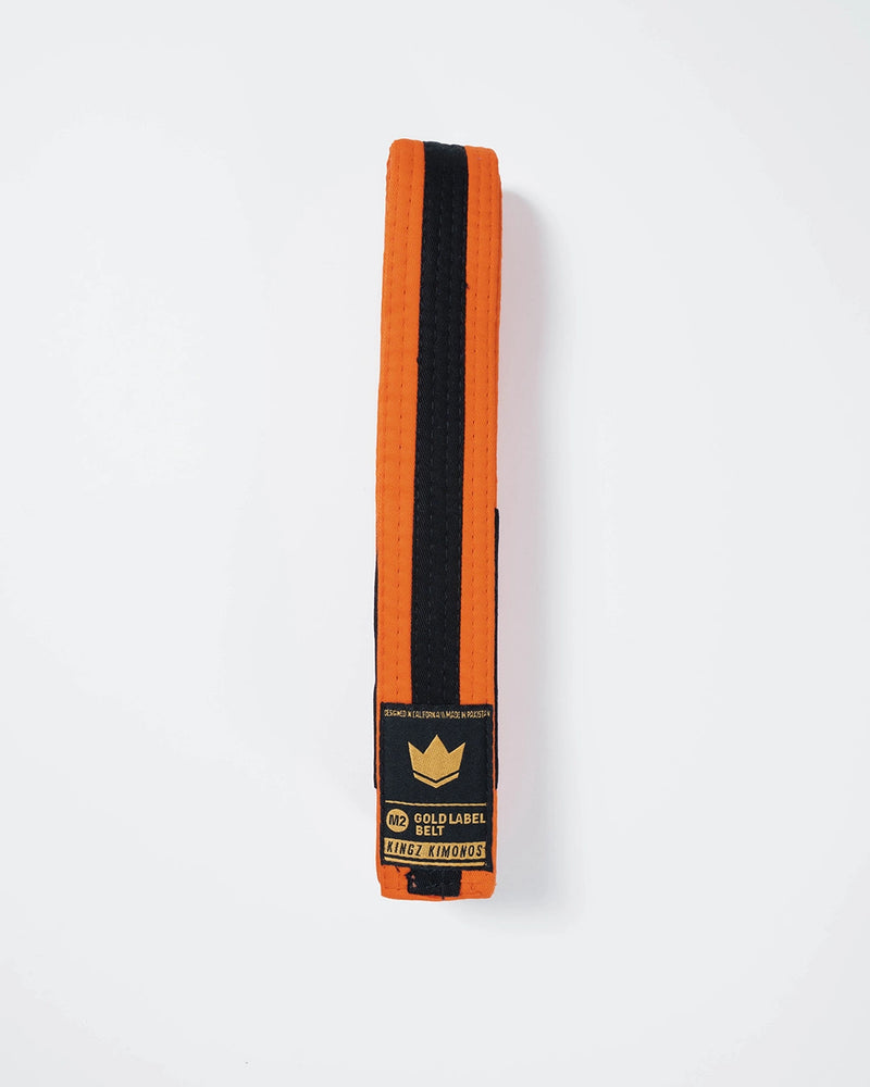 Gold Label V2 Kids Belt - Black Stripe - Orange/Black