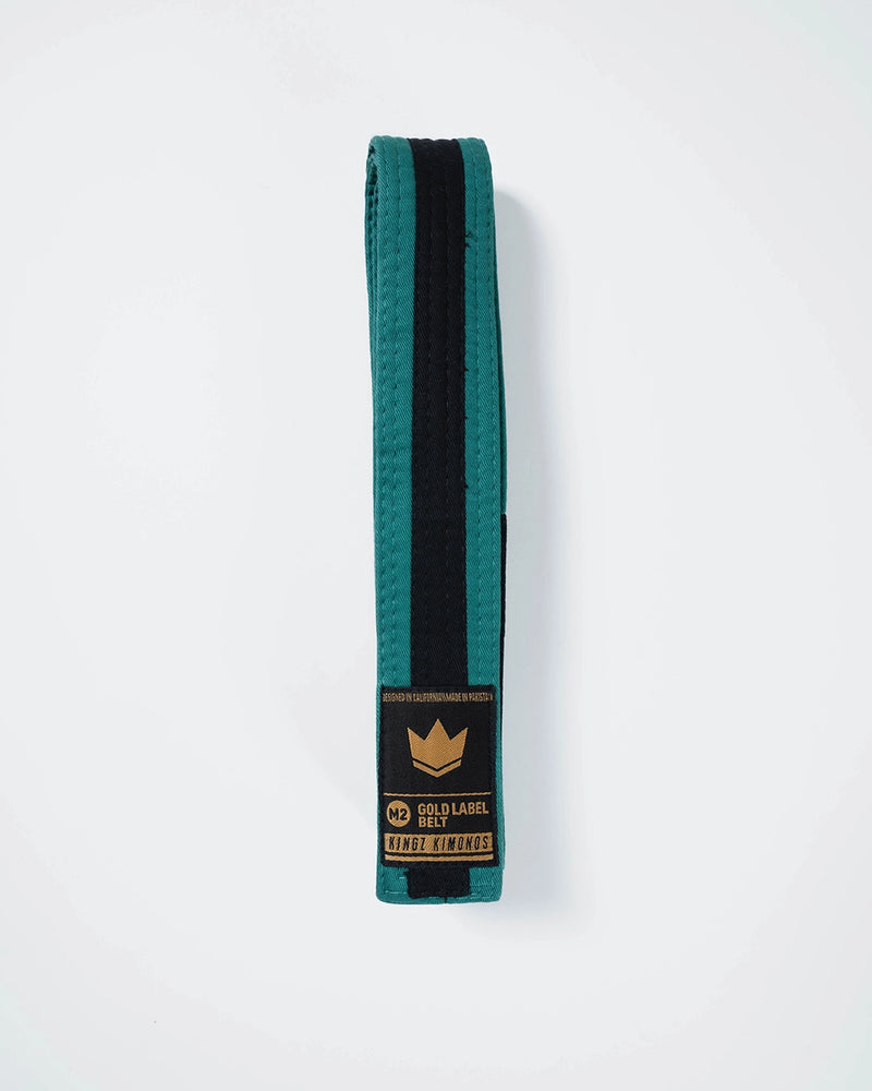Gold Label V2 Kids Belt - Black Stripe - Green/Black