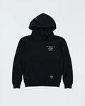 Kingz Gentle Art Club Youth Hoodie - Flat Lay Front - Gentle Art Club Chest Text - Black - Youth BJJ Hoodie