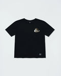 Kingz Jiu Jitsu Culture Youth Tee - Front View - Grappling Chest Graphic - Black Youth BJJ Training Tee