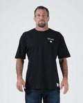 Kingz Leandro Lo Respect Tee - Front View - Respect Not Given Chest Graphic - Black BJJ Tribute Shirt