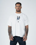 Kingz Leandro Lo Tee - Front View - LO Legends Never Die Graphic - White BJJ Tribute Shirt