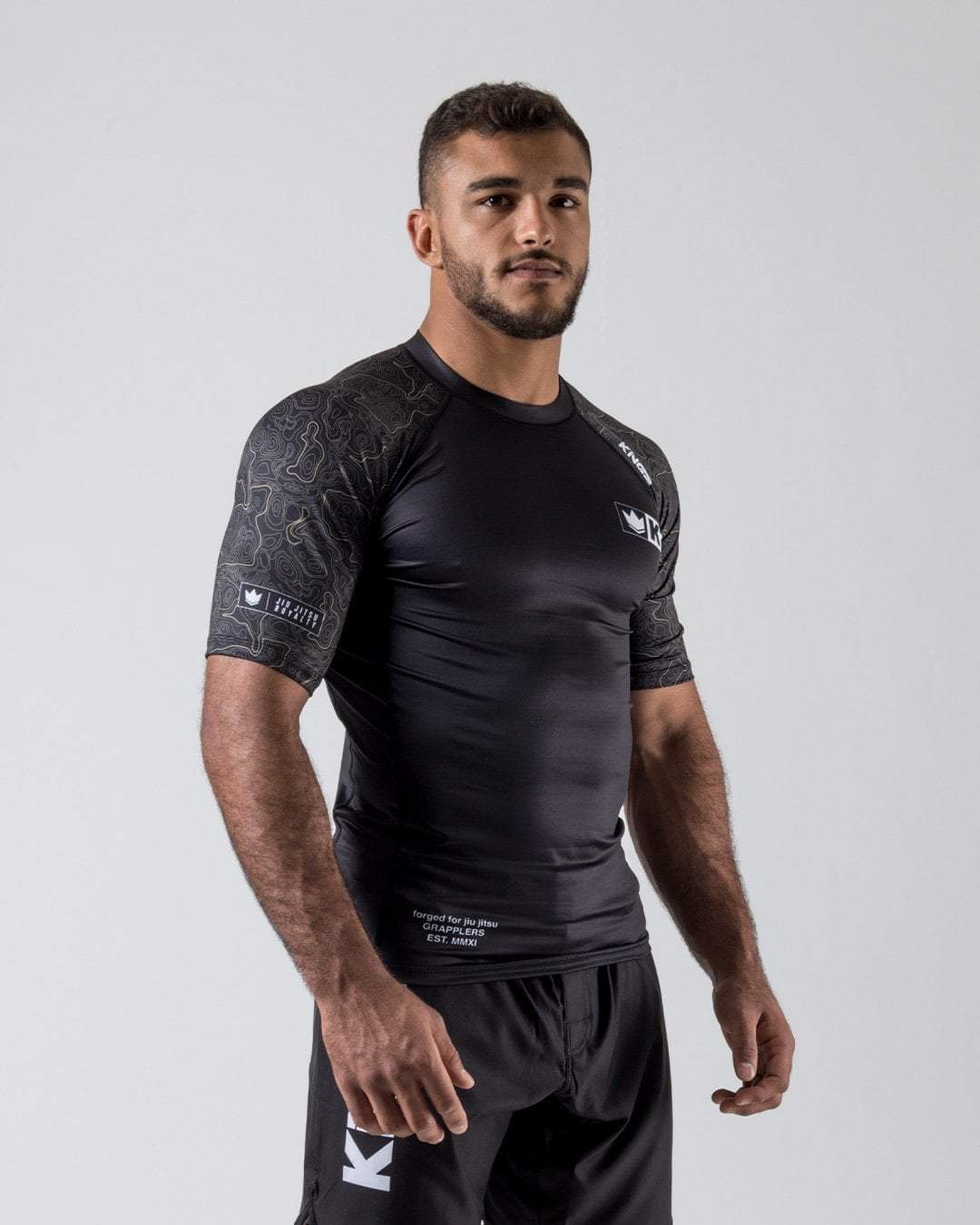 Kingz Relentless S/S BJJ Rash Guard Noir