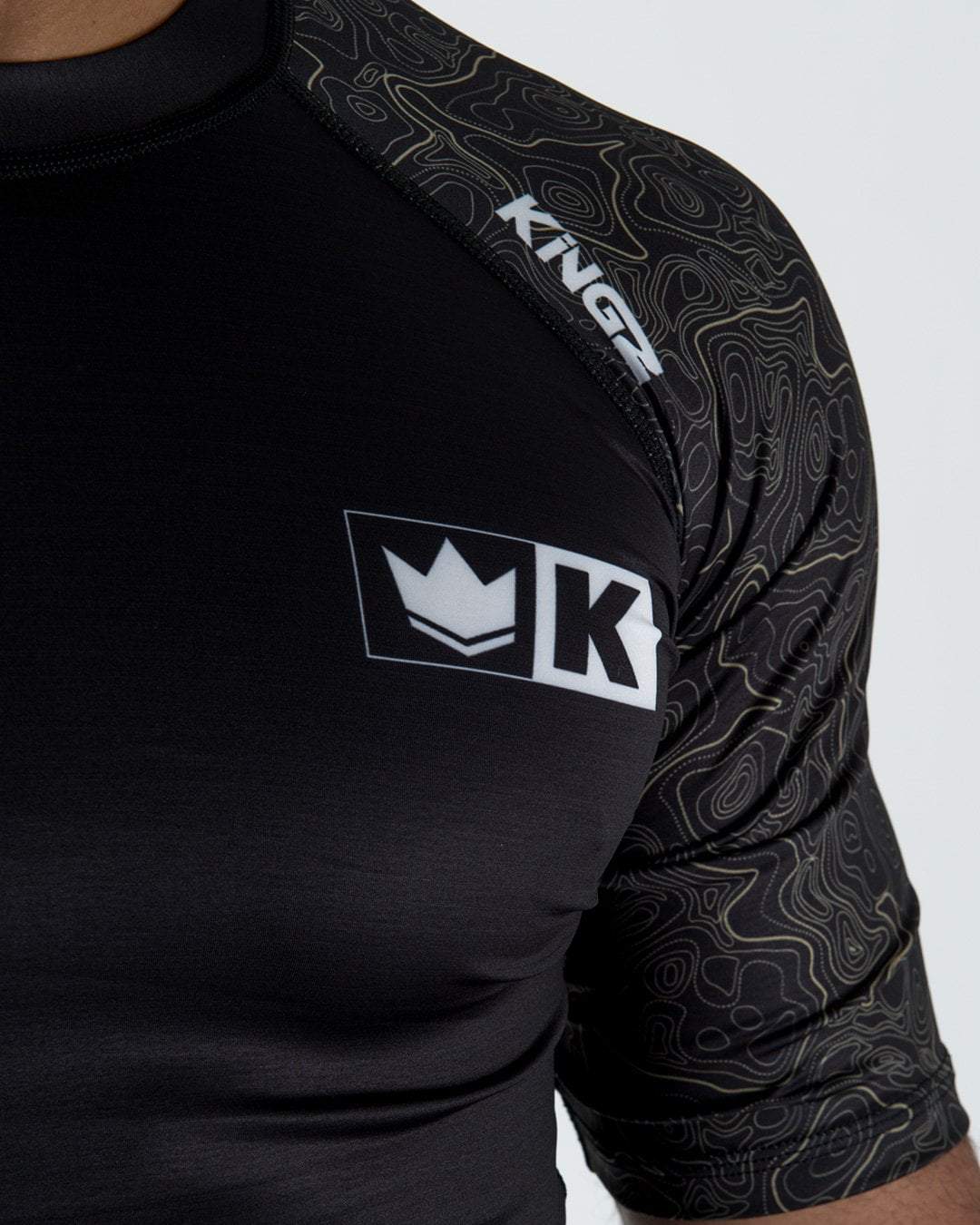 Kingz x Fighters Market Concrete Short Sleeve Rash Guard - Black Monkey  Deals